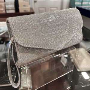 B123 Galassia Silver Glitter Lurex Clutch