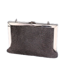 Lav-ish Coco Bling Black Evening Clutch