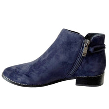 CHRISSIE DAWN Navy Suede Ankle Boots