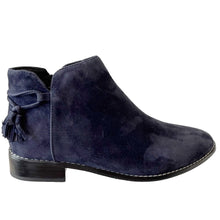CHRISSIE DAWN Navy Suede Ankle Boots