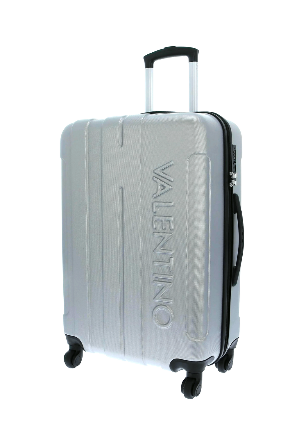 Mario Valentino VV6PC01BXK1 Silver Hard Shell Wheeled Suitcases