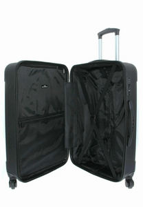 Mario Valentino VV6PC01BXK1 Black Hard Shell Wheeled Suitcases