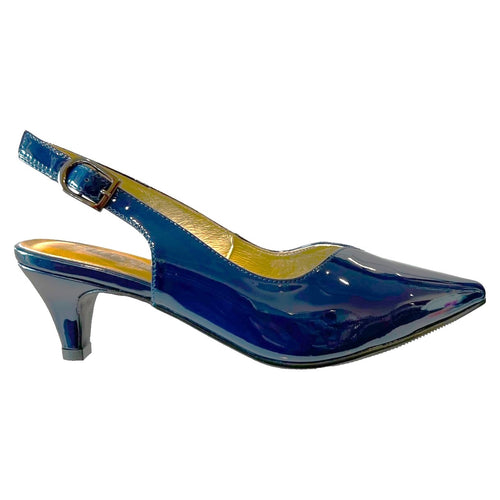 Chrissie DRIVEN Navy Patent Leather - Mid Heels