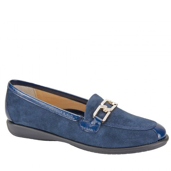 Relax E-1292-32 Navy Leather Loafer