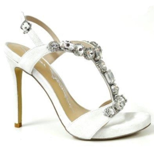 LB EE744D Ivory Suede High Heels