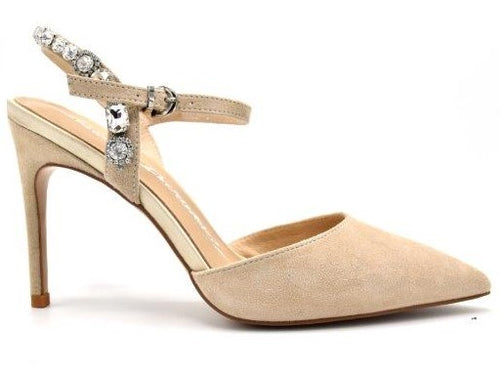 LB EE822F Beige Suede High Heels