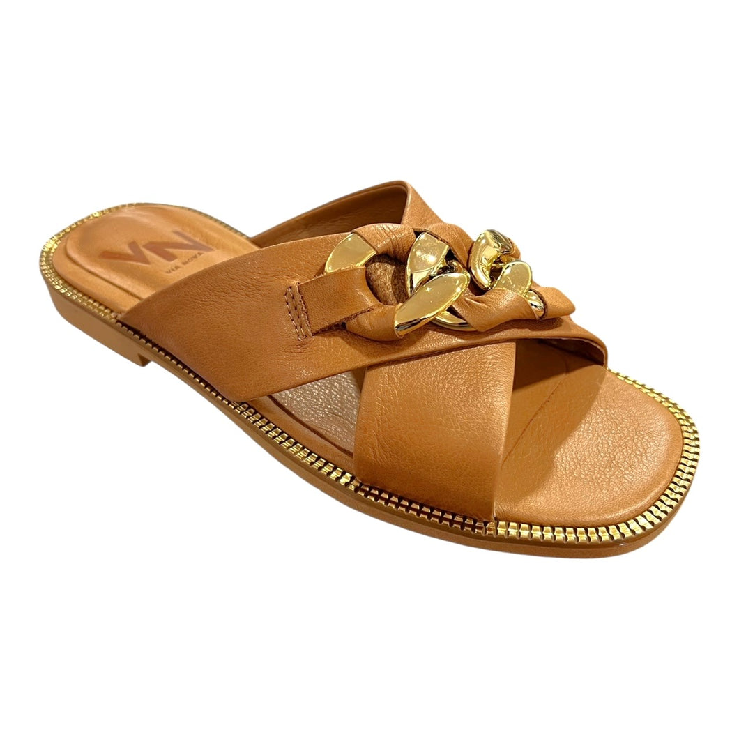 Via Nova FABB Tan Leather Sandal