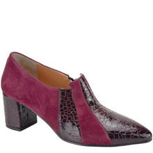 Relax H-55031-922 Bordo Leather Block Heel Shoe