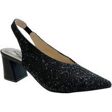 VAGO Hamper Black Sequins Sling Back Block Heels