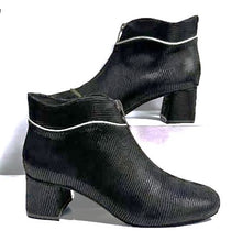 Vago HEATHER Black Lizard Leather Ankle Boots