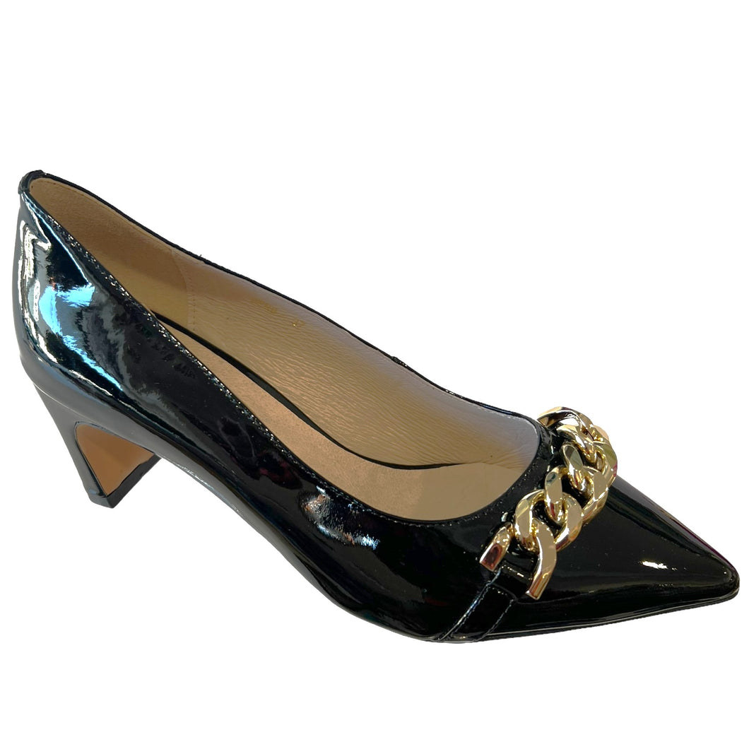 Vago HERB Black Patent Leather - Mid Heels