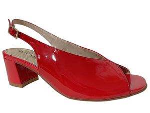 Via Nova KATT RED Patent Leather - Block Heels