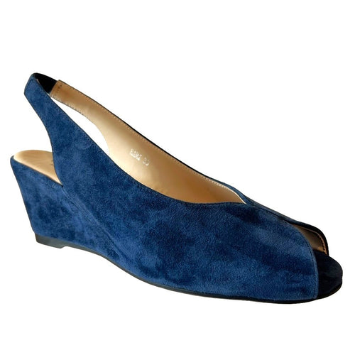 Via Nova KENZIE Navy Suede Wedges