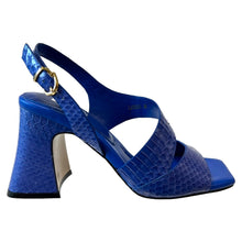 LB LJ532Q Blue Leather High Heels Sandal