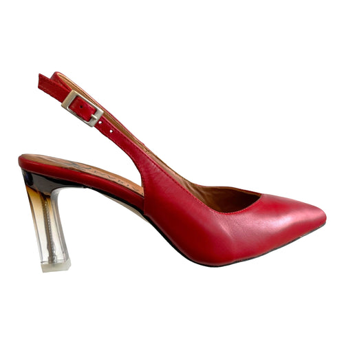 Marian 4918 Red Leather Mid Heels