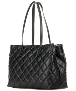 Mario Valentino OCARINA VBS3KK10 Black Quilted Tote Handbag