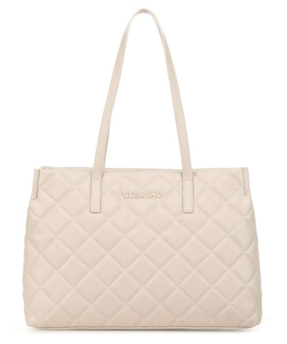 Mario Valentino OCARINA VBS3KK10 Ivory Quilted Tote Handbag