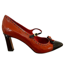 Piazza Grande 6026 Rust Brown Patent Leather Block High Heeled Loafers