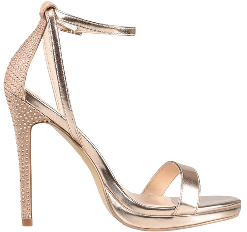 VERALI POMMY Rose Gold Metallic High Heels