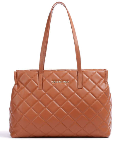 Mario Valentino OCARINA VBS3KK10 Tan Quilted Tote Handbag