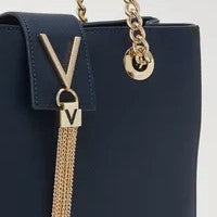 Mario Valentino Divina VBS1IJ06 Navy Tote Handbag