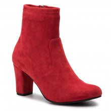 CAPRICE Red Stretch Ankle Boots