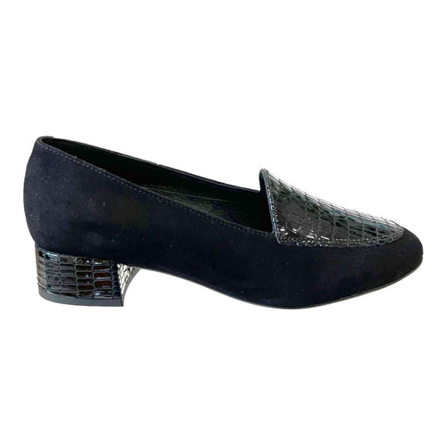 DCHICAS 1400 Black Suede and Leather Flats