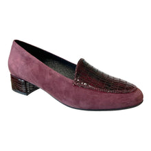 DCHICAS 1400 Bordo Suede and Leather Flats