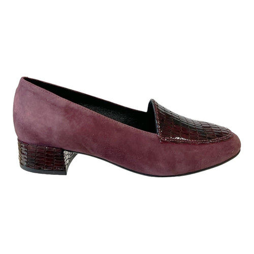 DCHICAS 1400 Bordo Suede and Leather Flats