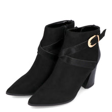 MB 20796 Black Suede & Leather Ankle Boots