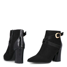 MB 20796 Black Suede & Leather Ankle Boots