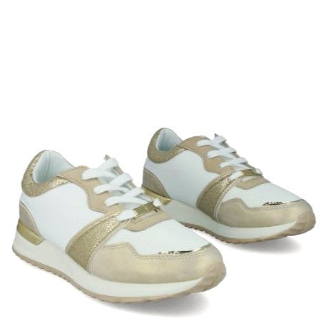 MB 21487 Champagne & Gold Sneakers