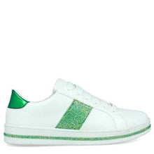 MB 21710 White Green Bling Sneakers