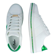 MB 21710 White Green Bling Sneakers