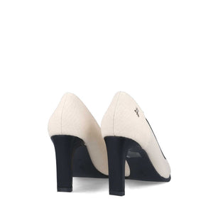 MB 22729 Ivory White Mid Heels