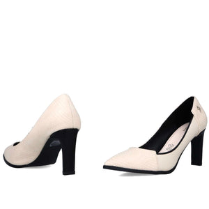 MB 22729 Ivory White Mid Heels
