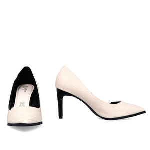 MB 22729 Ivory White Mid Heels