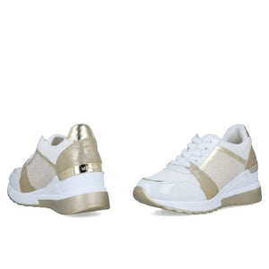 MM 23140 White & Champagne Sneakers