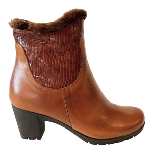 Pitillos 3514 Tan Leather Ankle Boots