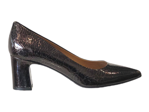 PIAZZA GRANDE 3654 Crush Champagne Brown Leather Block Heels