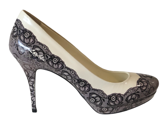 High sales heels ivory