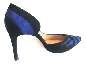 POL4924-81 Cobalt Black  Leather High Heels