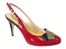LORIBLU 4E828489 Red & Black Patent Leather High Heels