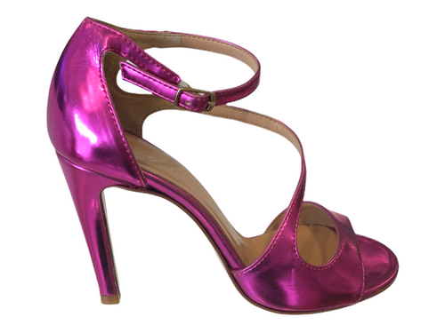 Bian5002RF Metallic Barbie Pink Leather High Heels