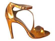 Bian5002RF Metallic Orange Leather High Heels