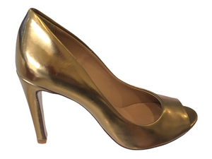 Bian600RF Metallic Bronze Leather High Heels