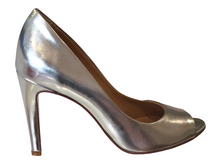 Bian600RF Metallic Silver Leather High Heels