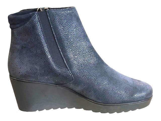 SPIFFY 62375 Blue Suede Ankle Boots