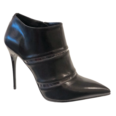 ALBANO 6243 Black Leather Ankle Boots