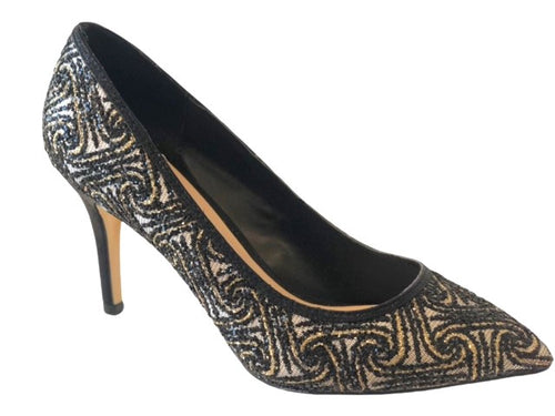 MENBUR 7050 BLACK Gold Mid Heels